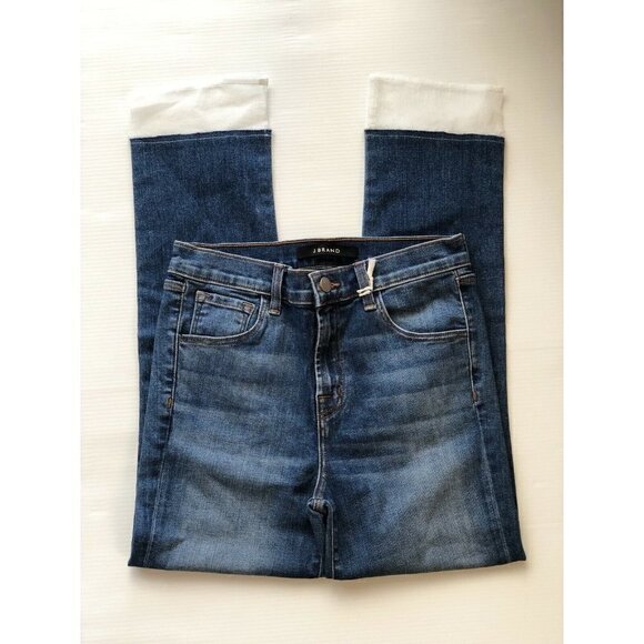 J Brand Denim Ruby High Rise Cropped Cigarette Jeans Size 25 Gossamer JB001570 - Picture 12 of 12